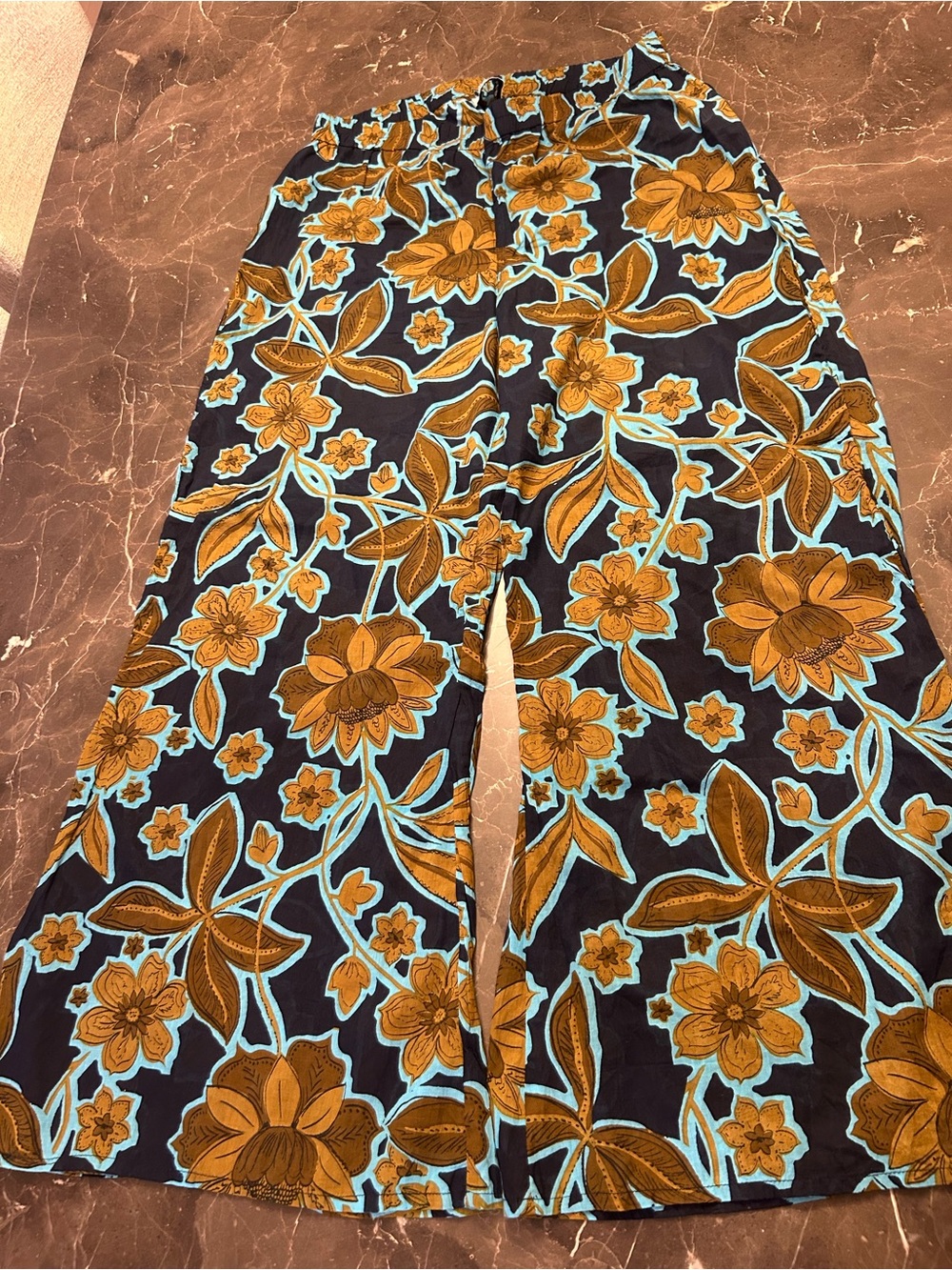Floral Wide-Leg Pants